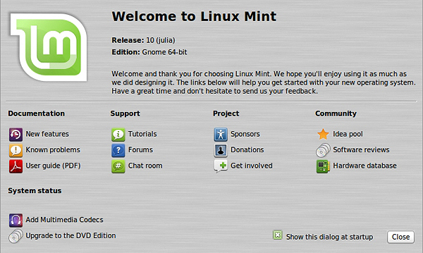 Вышла операционная система Linux Mint 10